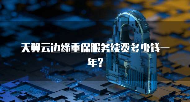 天翼云边缘重保服务续费多少钱一年?