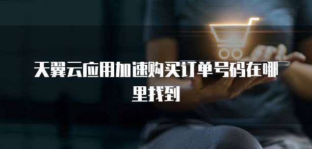 天翼云应用加速购买订单号码在哪里找到