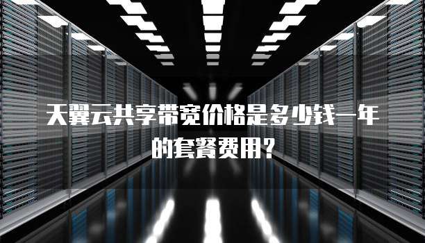 天翼云共享带宽价格是多少钱一年的套餐费用？