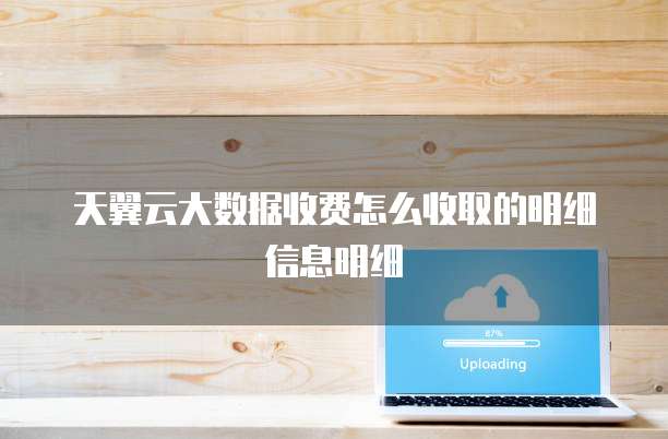 天翼云大数据收费怎么收取的明细信息明细