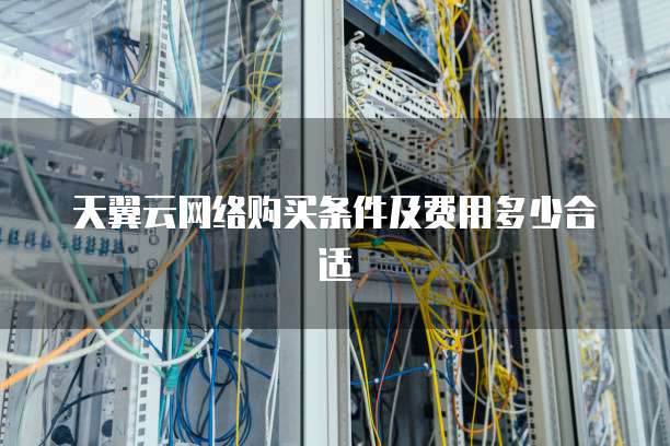 天翼云网络购买条件及费用多少合适