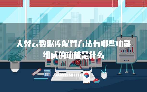 天翼云数据库配置方法有哪些功能组成的功能是什么