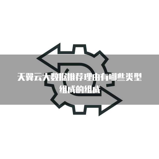 天翼云大数据推荐理由有哪些类型组成的组成