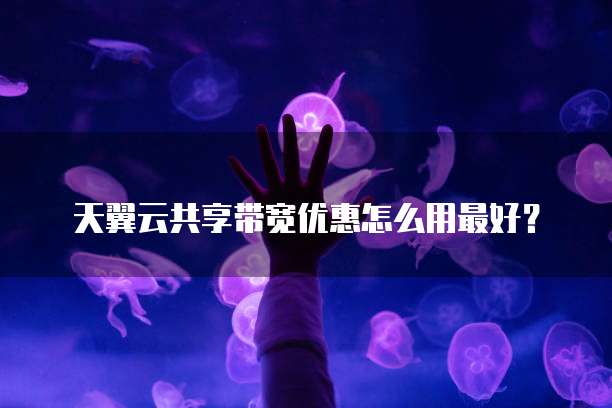 天翼云共享带宽优惠怎么用最好?