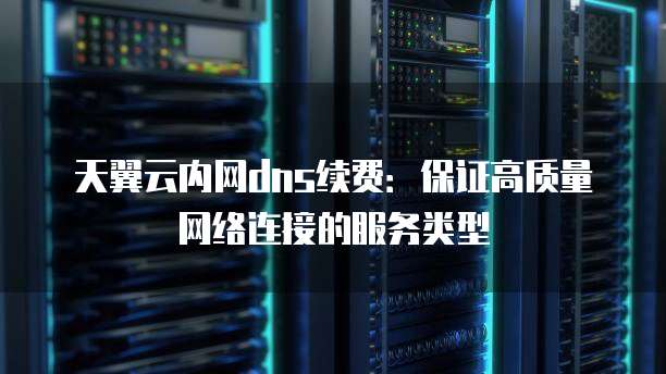 天翼云内网dns续费:保证高质量网络连接的服务类型