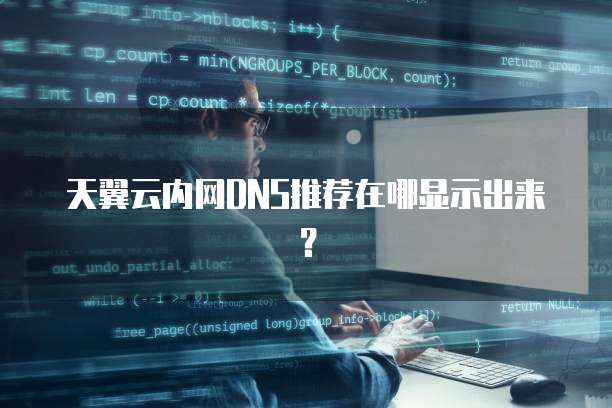 天翼云内网DNS推荐在哪显示出来?