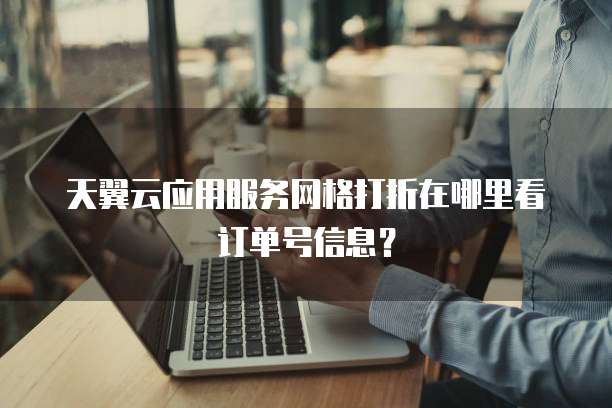 天翼云应用服务网格打折在哪里看订单号信息?