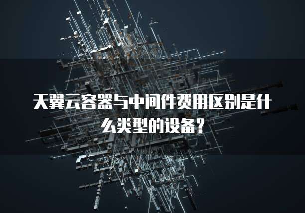 天翼云容器与中间件费用区别是什么类型的设备?