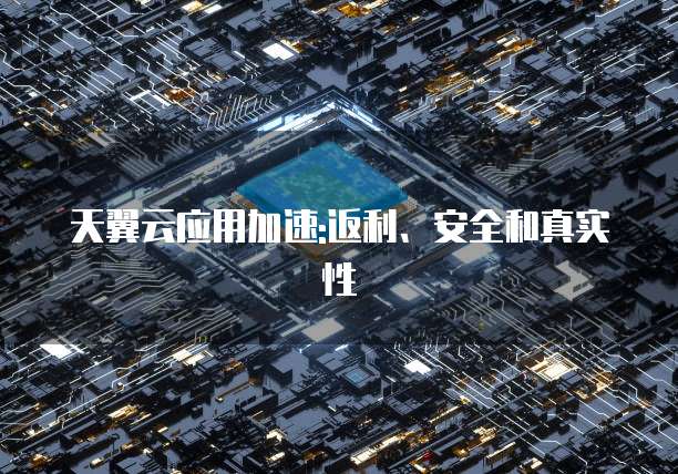 天翼云应用加速:返利、安全和真实性