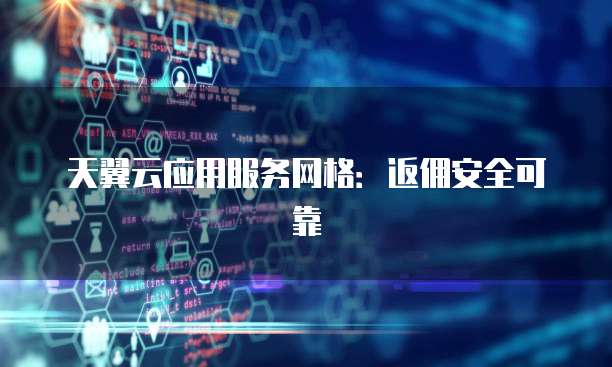 天翼云应用服务网格:返佣安全可靠
