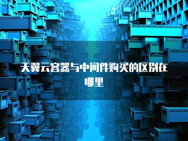 天翼云容器与中间件购买的区别在哪里