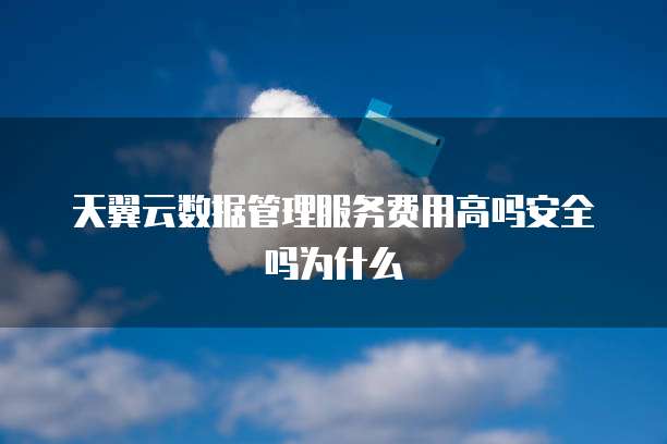 天翼云数据管理服务费用高吗安全吗为什么