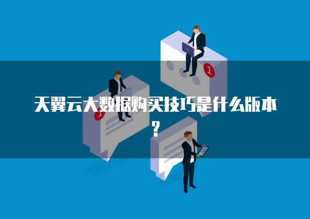 天翼云大数据购买技巧是什么版本?