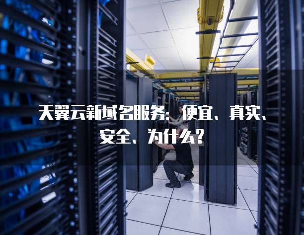 天翼云新域名服务:便宜、真实、安全、为什么?