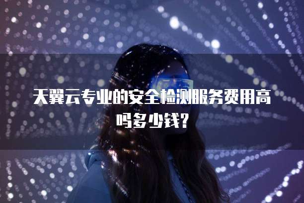 天翼云专业的安全检测服务费用高吗多少钱?