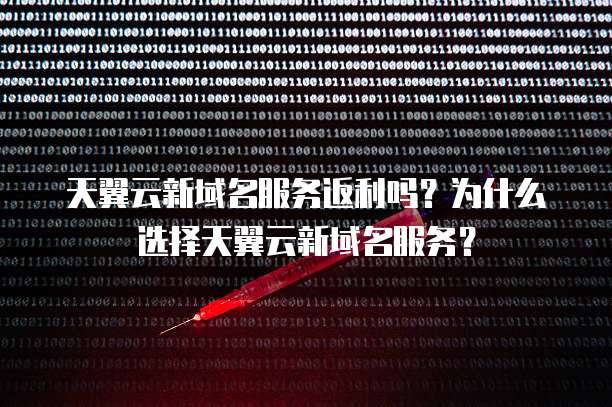 天翼云新域名服务返利吗？为什么选择天翼云新域名服务？