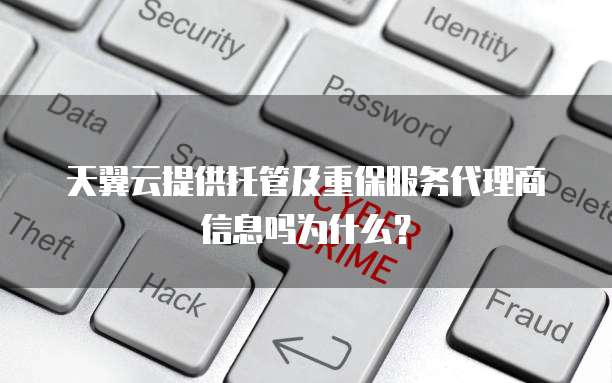 天翼云提供托管及重保服务代理商信息吗为什么?