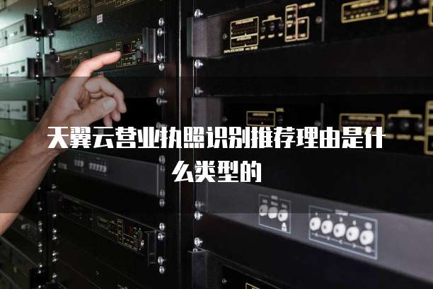 天翼云营业执照识别推荐理由是什么类型的