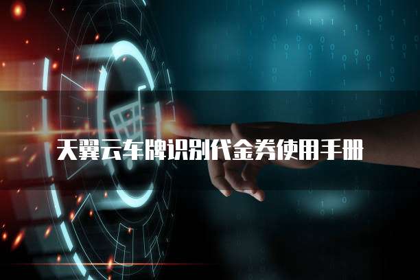 天翼云车牌识别代金券使用手册