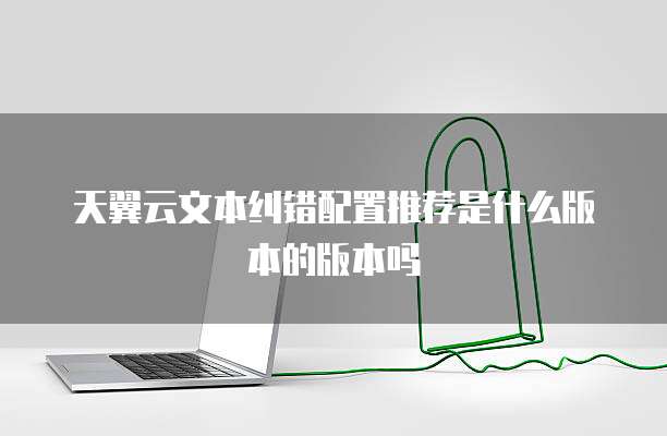 天翼云文本纠错配置推荐是什么版本的版本吗