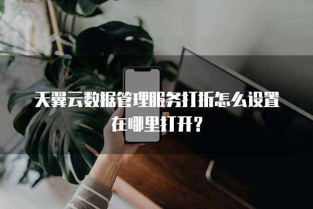 天翼云数据管理服务打折怎么设置在哪里打开?