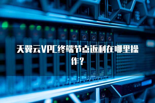 天翼云VPC终端节点返利在哪里操作?