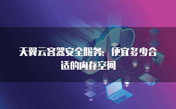 天翼云容器安全服务：便宜多少合适的内存空间
