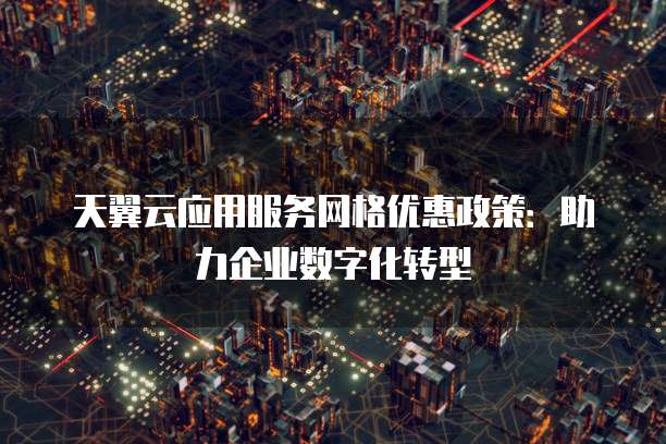 天翼云应用服务网格优惠政策:助力企业数字化转型
