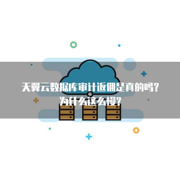 天翼云数据库审计返佣是真的吗?为什么这么慢?