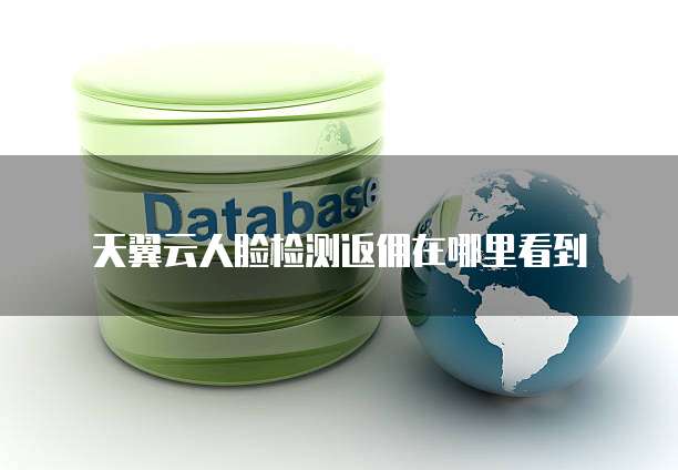 天翼云人脸检测返佣在哪里看到