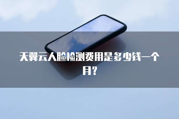 天翼云人脸检测费用是多少钱一个月?