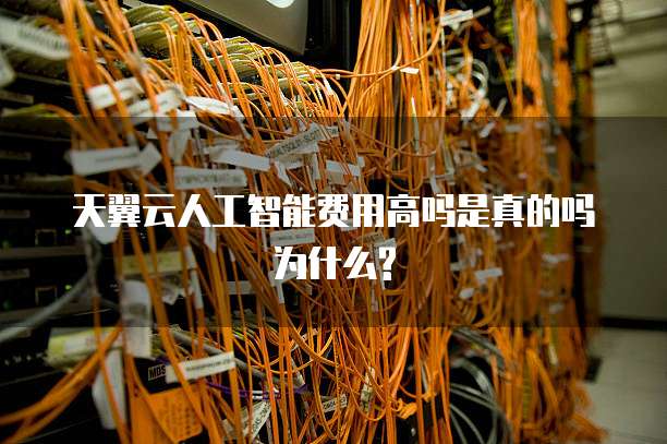 天翼云人工智能费用高吗是真的吗为什么?