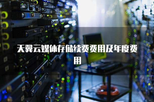 天翼云媒体存储续费费用及年度费用
