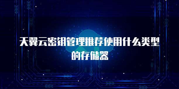 天翼云密钥管理推荐使用什么类型的存储器