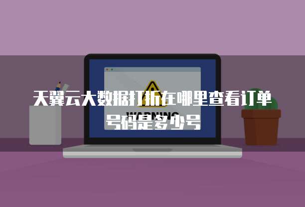 天翼云大数据打折在哪里查看订单号码是多少号