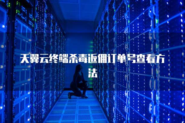 天翼云终端杀毒返佣订单号查看方法