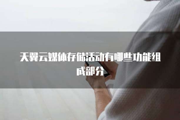 天翼云媒体存储活动有哪些功能组成部分