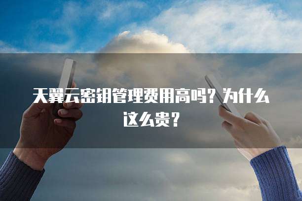 天翼云密钥管理费用高吗?为什么这么贵?