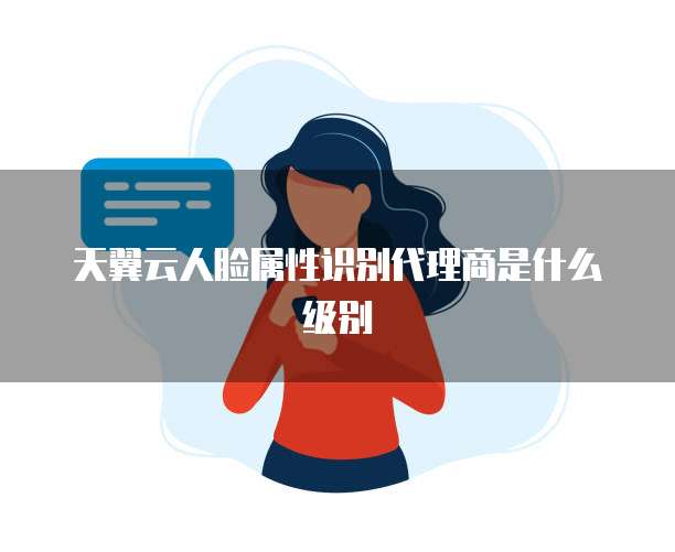 天翼云人脸属性识别代理商是什么级别