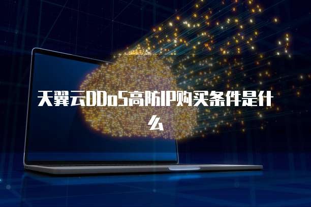 天翼云DDoS高防IP购买条件是什么