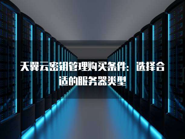 天翼云密钥管理购买条件:选择合适的服务器类型