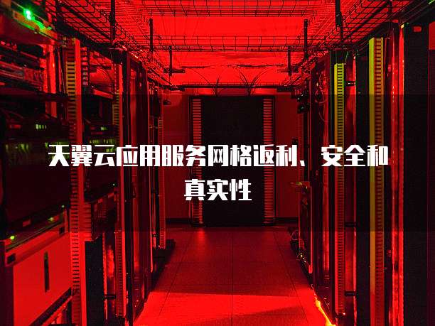 天翼云应用服务网格返利、安全和真实性