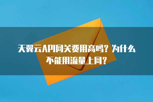 天翼云API网关费用高吗?为什么不能用流量上网?