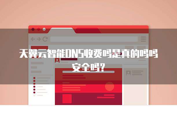 天翼云智能DNS收费吗是真的吗吗安全吗?
