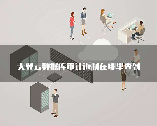 天翼云数据库审计返利在哪里查到