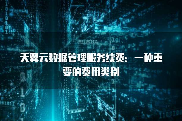 天翼云数据管理服务续费:一种重要的费用类别