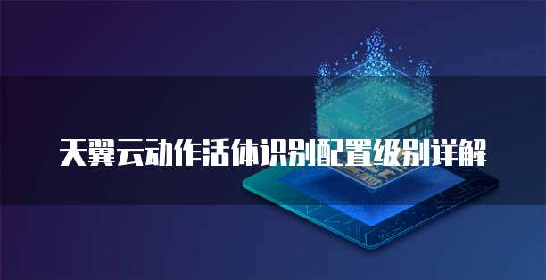 天翼云动作活体识别配置级别详解