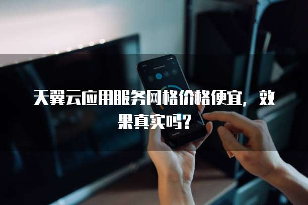 天翼云应用服务网格价格便宜，效果真实吗？