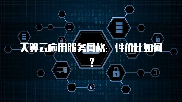 天翼云应用服务网格:性价比如何?