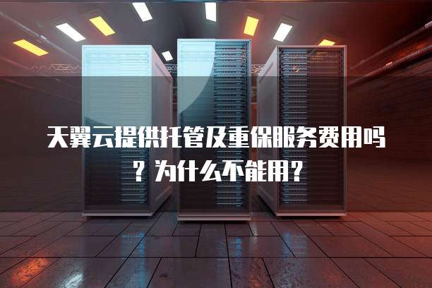 天翼云提供托管及重保服务费用吗?为什么不能用?